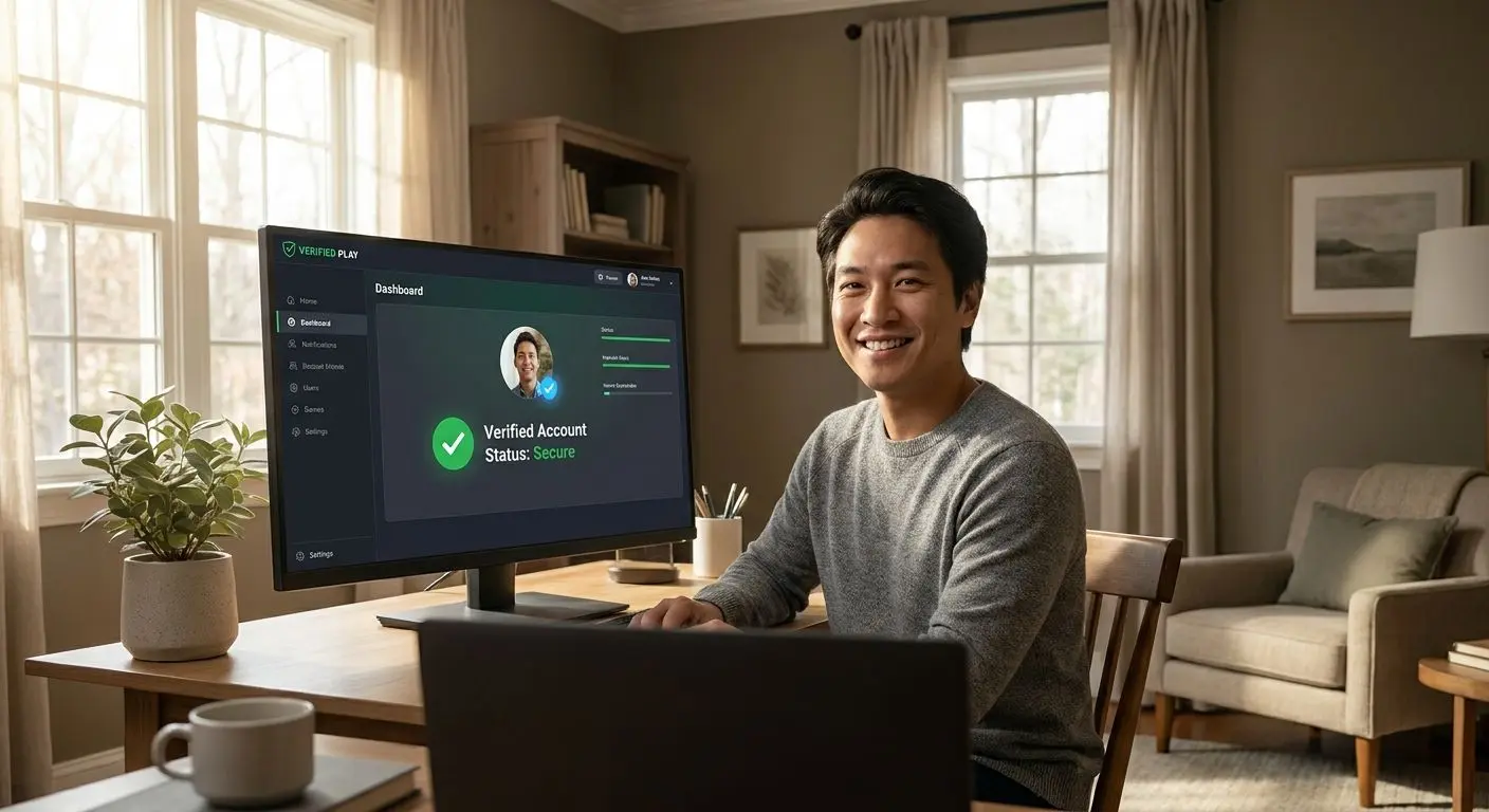 Verified and Secure Player Experience Verified player account with a safe and smooth online experience