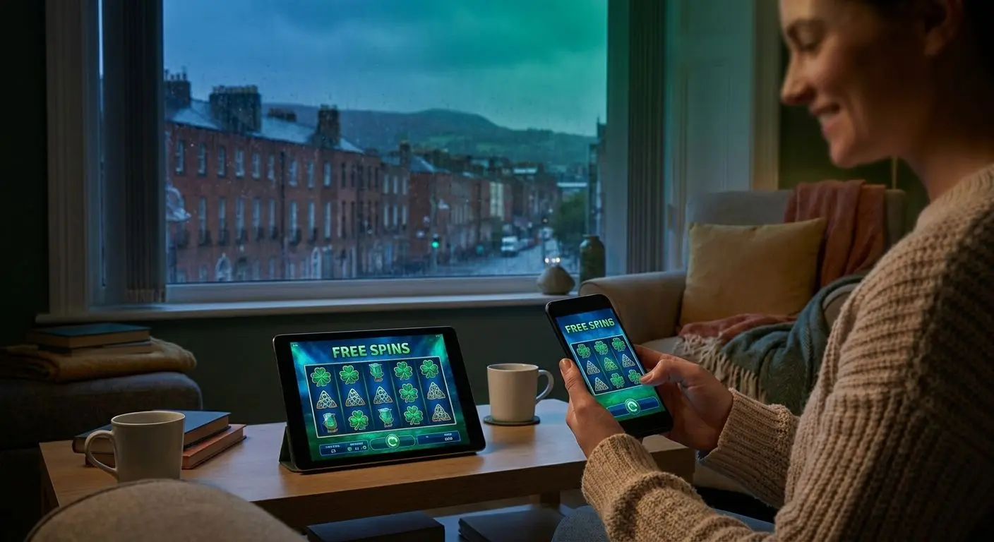 Mobile user accessing free spins style slot play on a smartphone