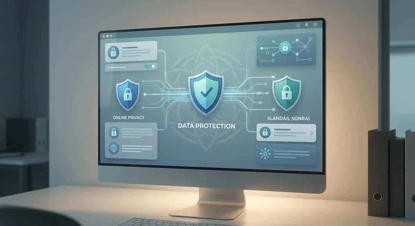 Privacy and data protection illustration for online platform users