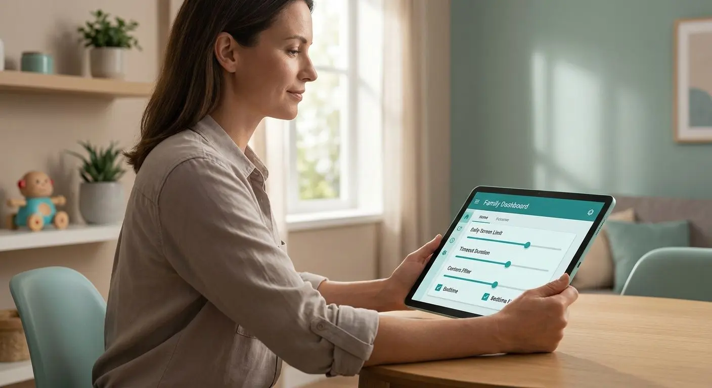 Player setting limits for responsible play on a tablet