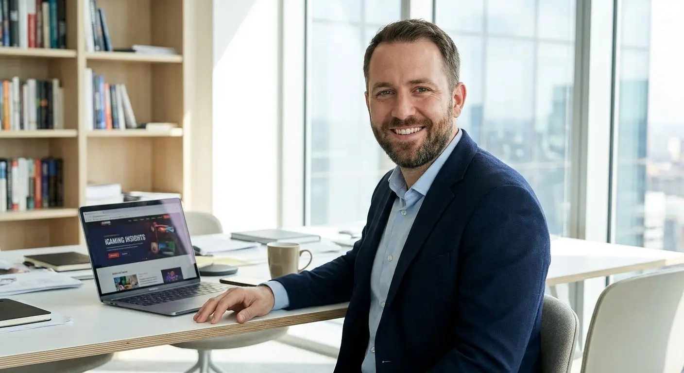 Editorial portrait of a fictional iGaming content specialist